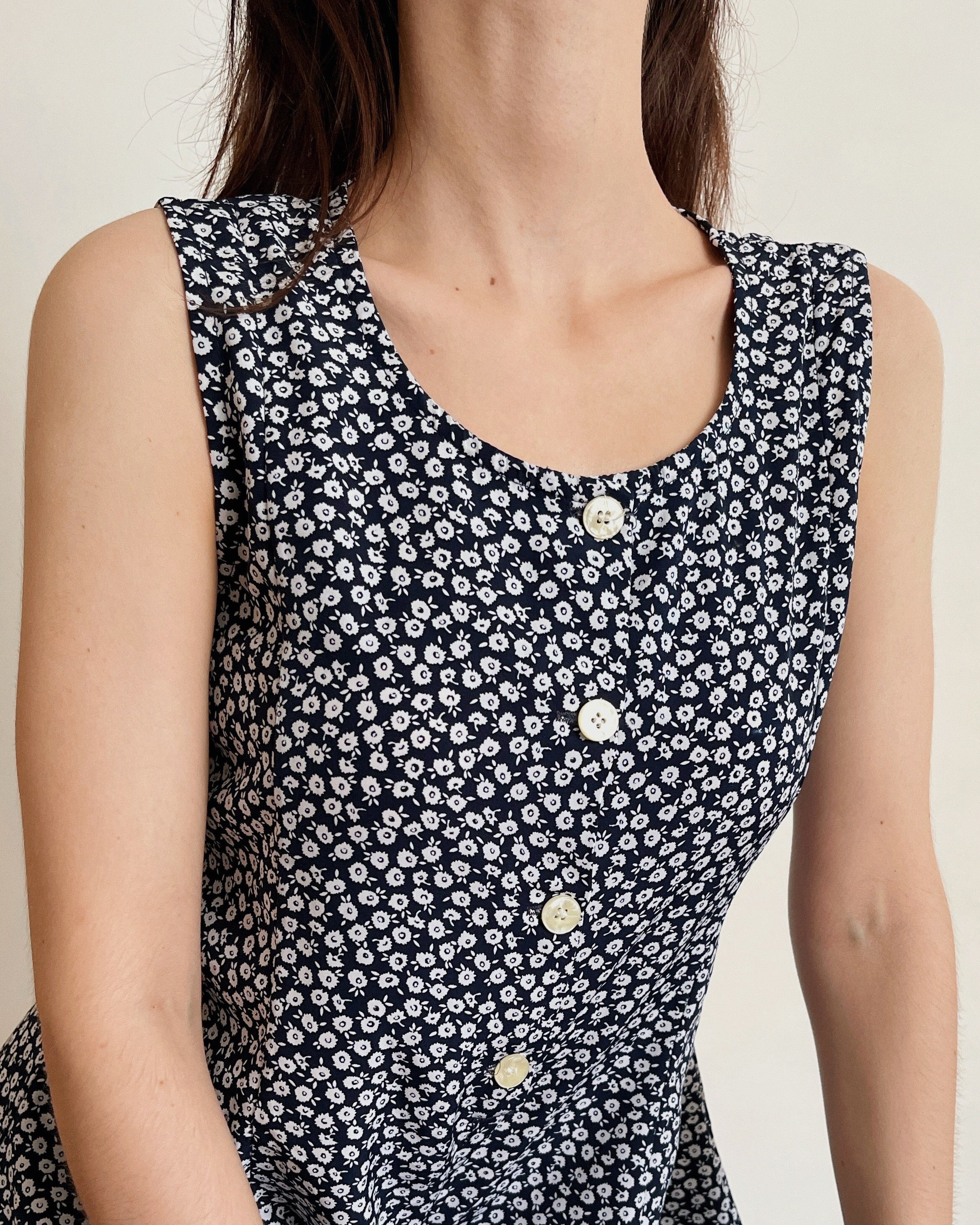 Vintage floral romper (2XS/XS)