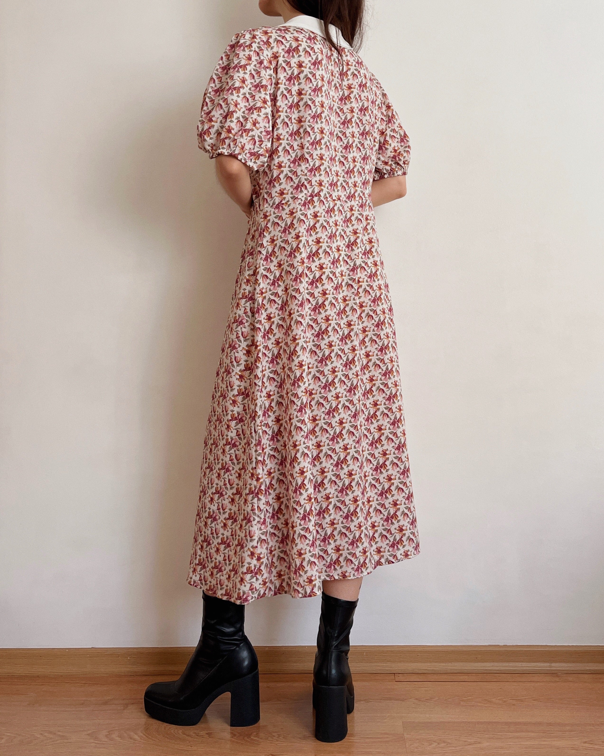 Maxi floral dress (M)