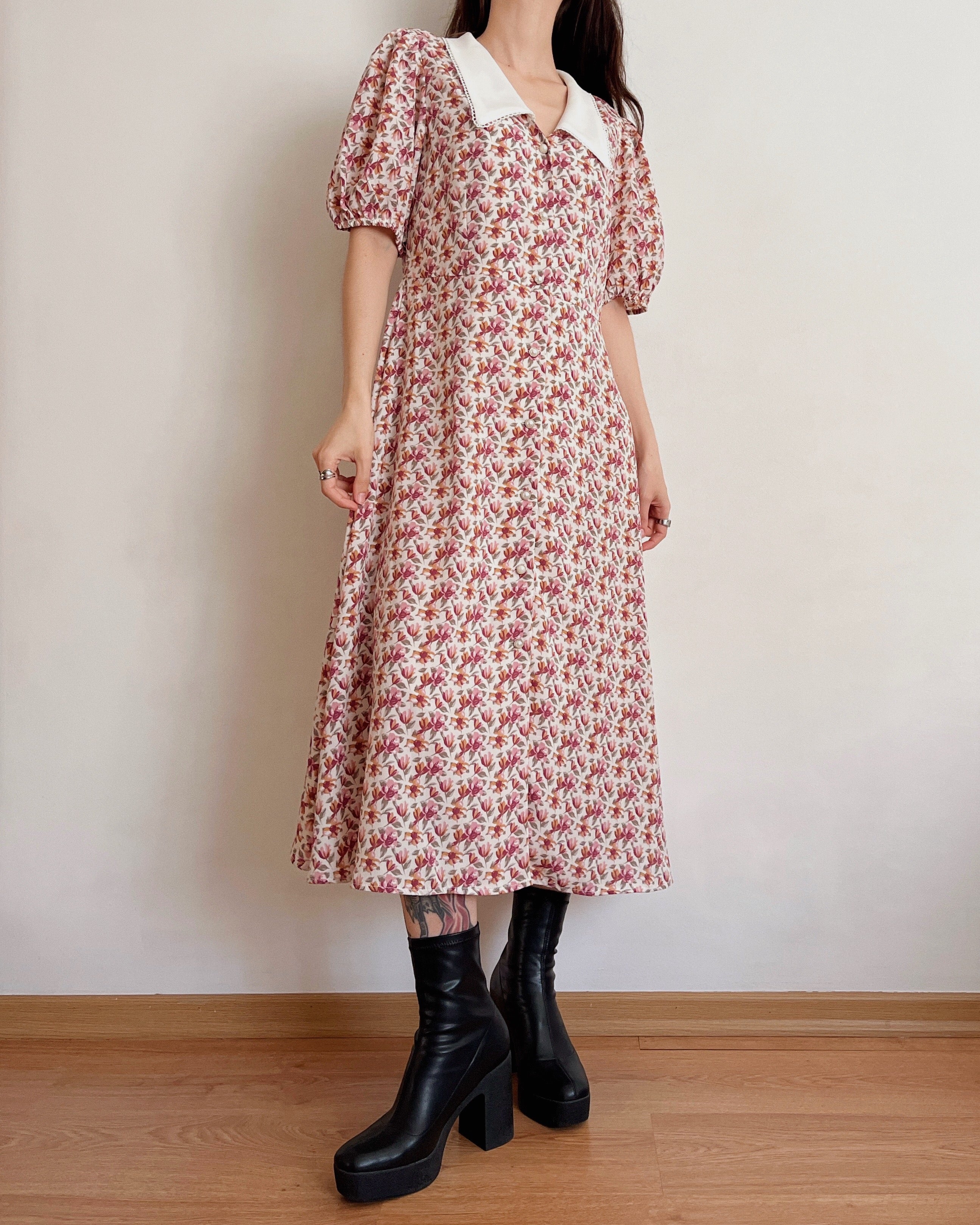 Maxi floral dress (M)