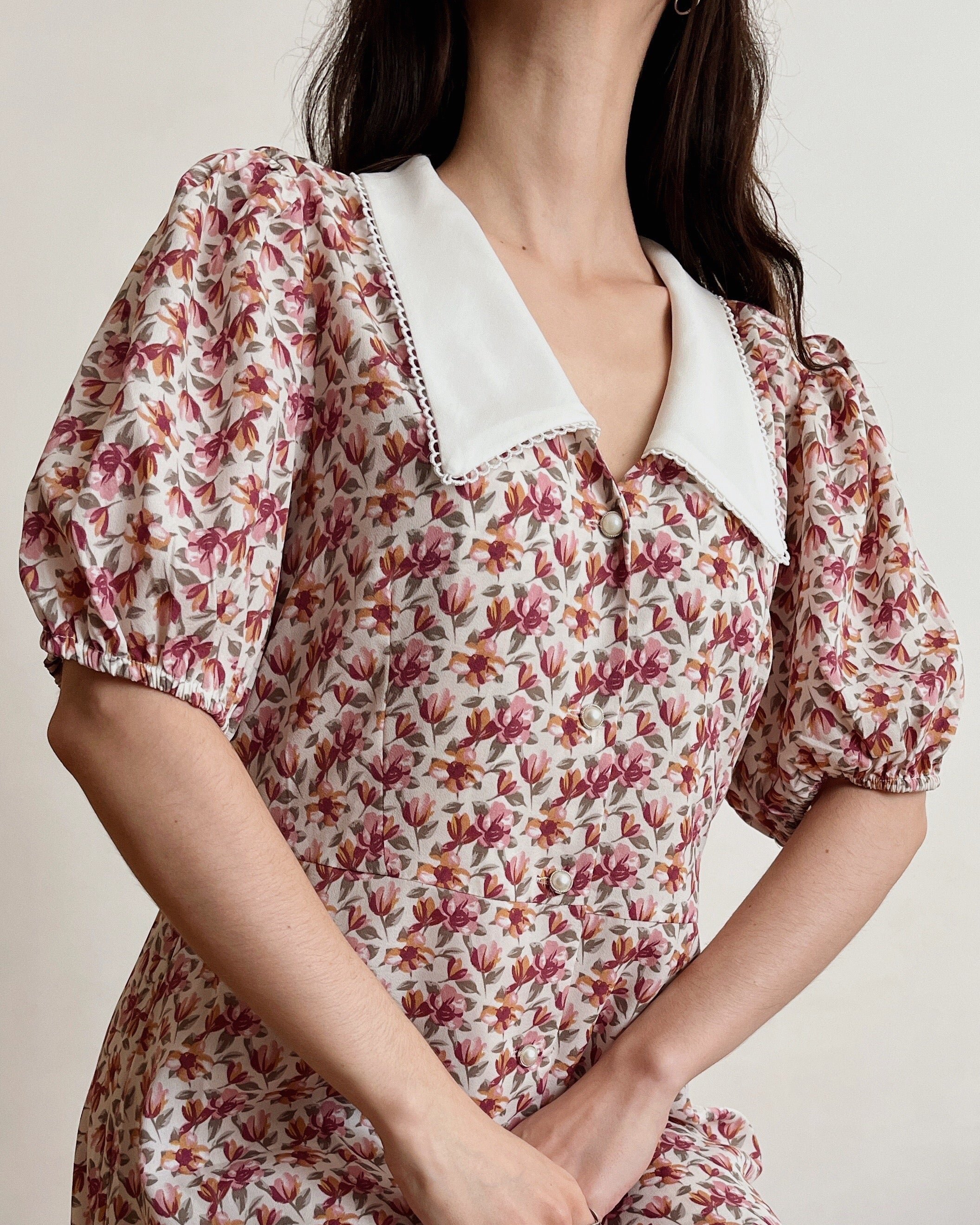 Maxi floral dress (M)