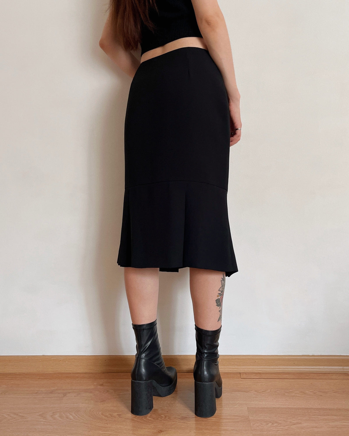 Pleated vintage midi skirt (XS/S)