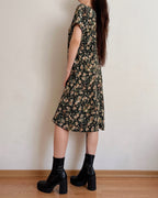 Vintage rose dress (M)