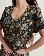 Vintage rose dress (M)