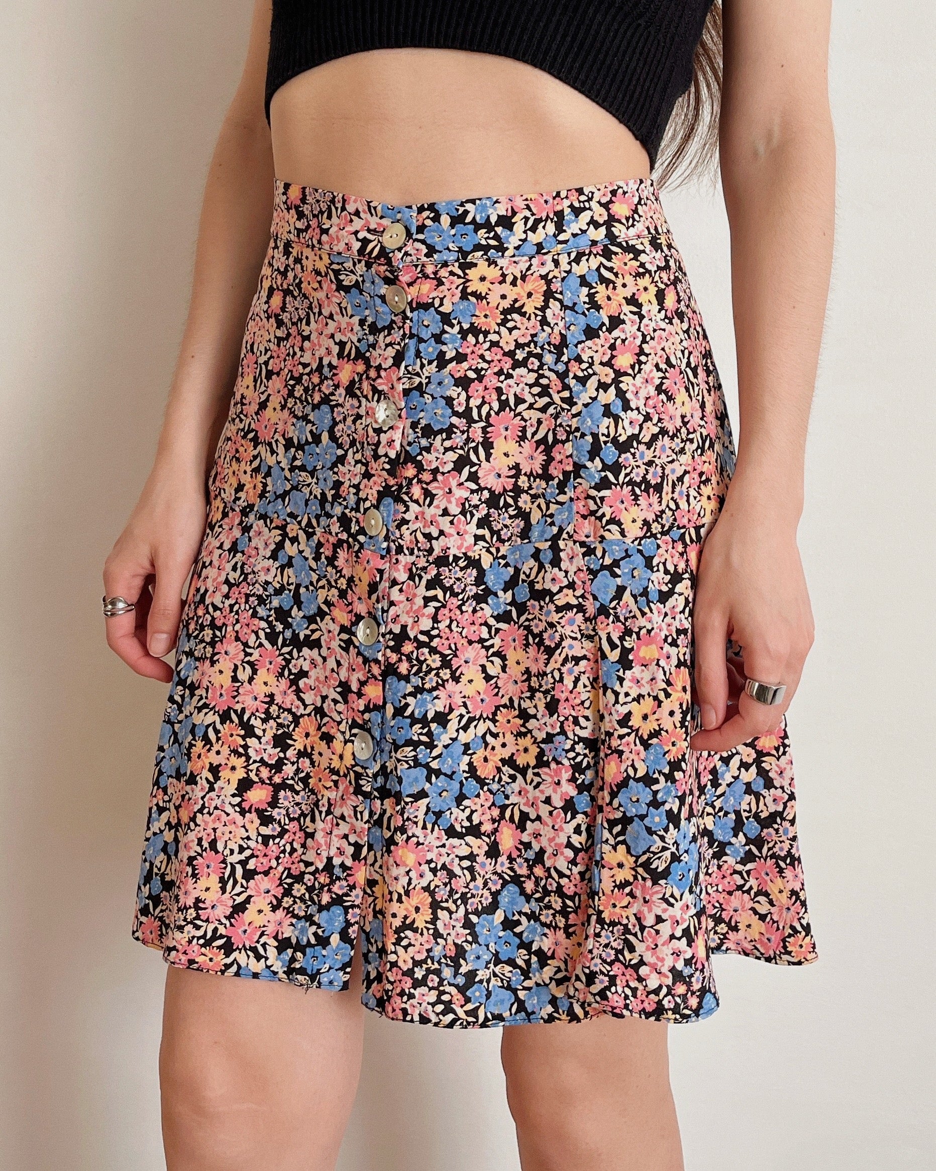 Floral mini skirt (M/L)