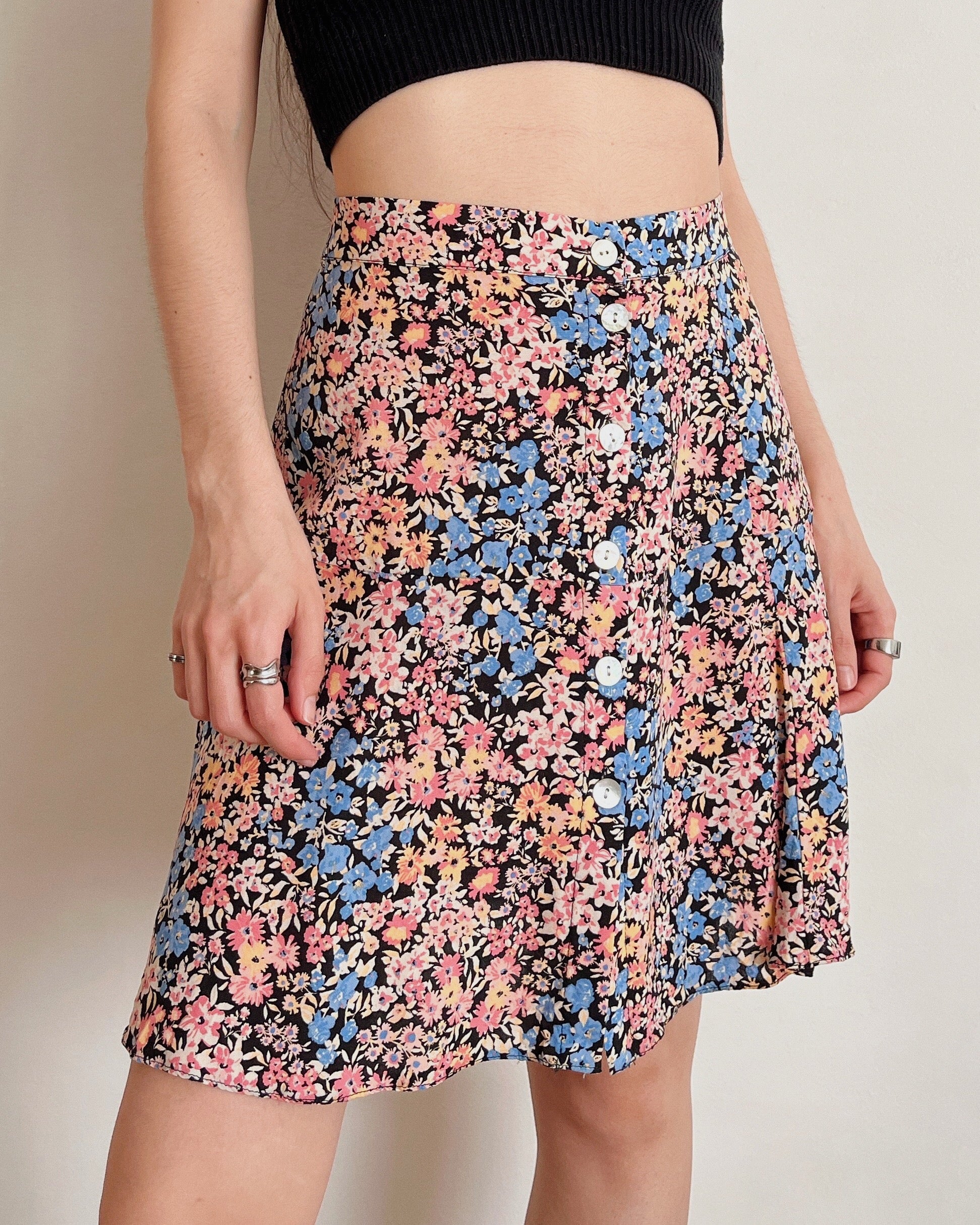 Floral mini skirt (M/L)