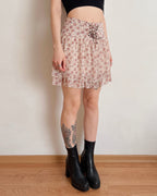 Y2K lace up mini skirt (S/M)