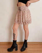 Y2K lace up mini skirt (S/M)