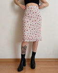 Vintage floral midi skirt (XL)