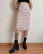 Vintage floral midi skirt (XL)