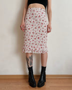 Vintage floral midi skirt (XL)