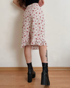 Vintage floral midi skirt (XL)