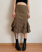 Dark green ruffle skirt (L)