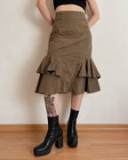 Dark green ruffle skirt (L)