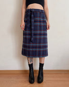 Vintage plaid maxi skirt (S-XL)