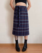 Vintage plaid maxi skirt (S-XL)