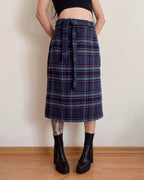 Vintage plaid maxi skirt (S-XL)