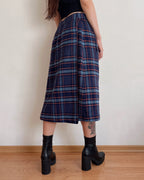Vintage plaid maxi skirt (S-XL)