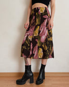 Vintage dark floral skirt (XL)