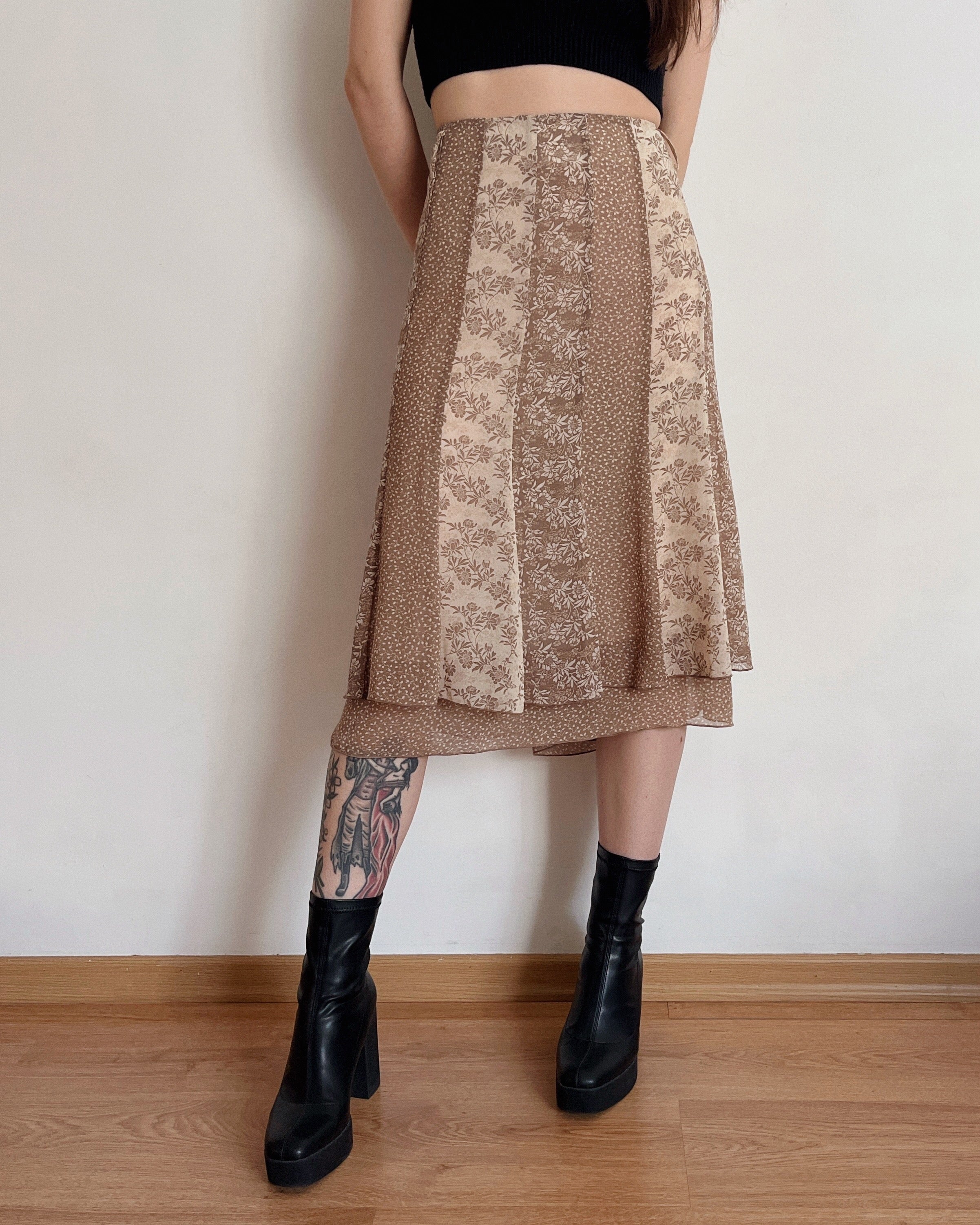 Floral midi skirt (XL/2XL)