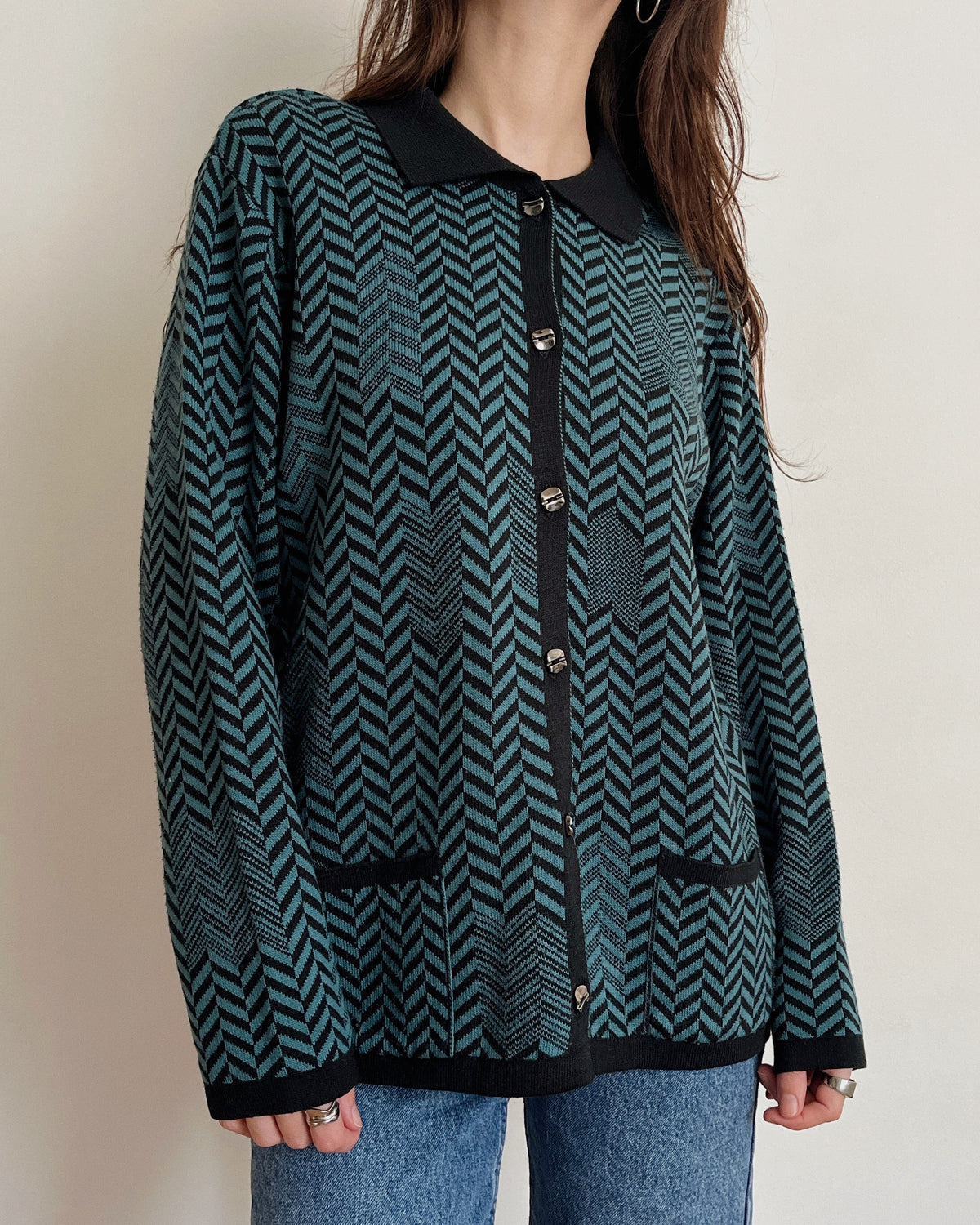 Vintage knit cardigan (M)