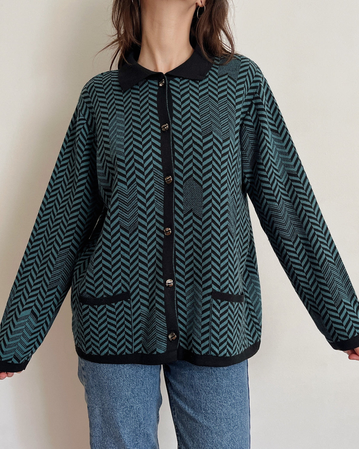 Vintage knit cardigan (M)