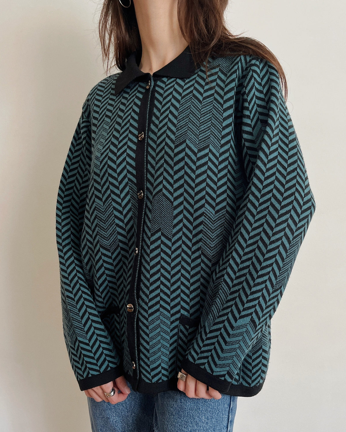 Vintage knit cardigan (M)