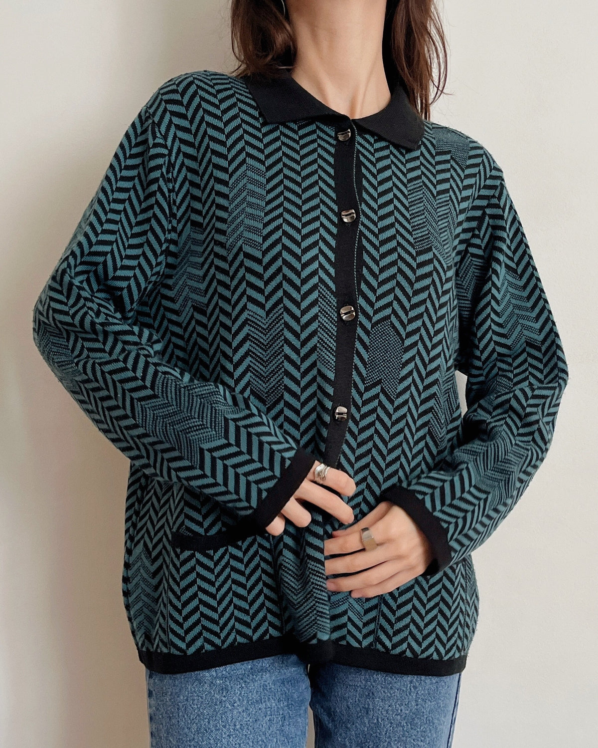 Vintage knit cardigan (M)