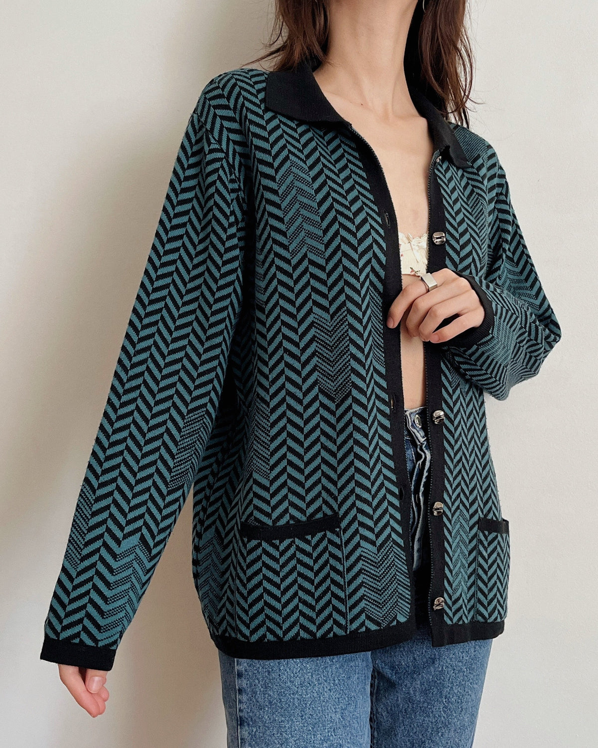 Vintage knit cardigan (M)