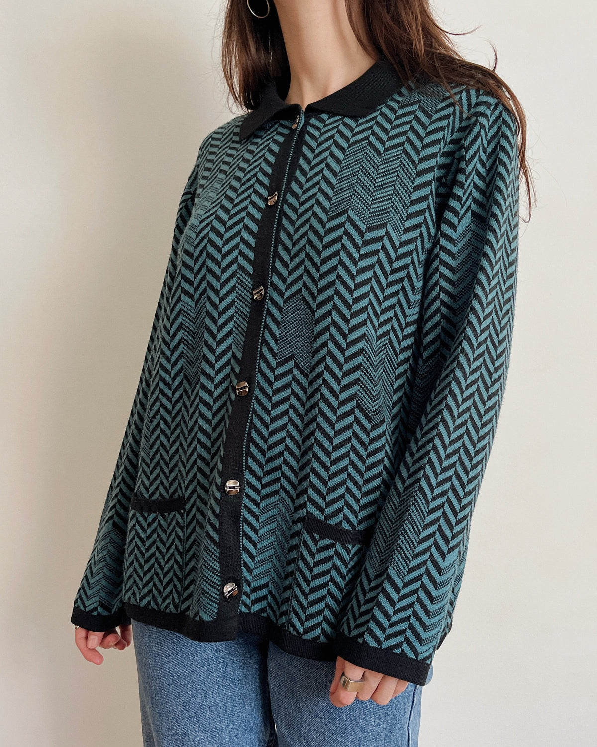 Vintage knit cardigan (M)
