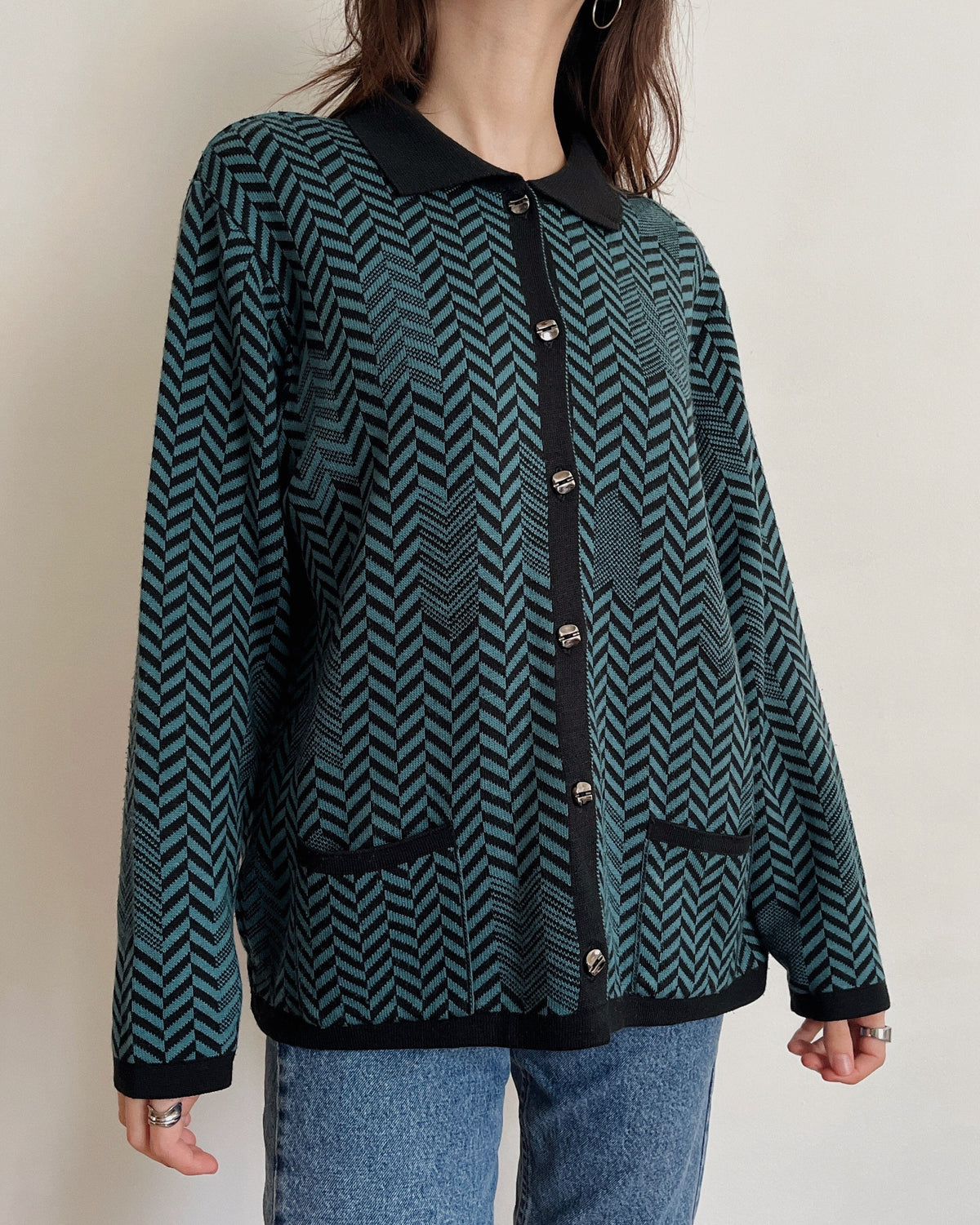 Vintage knit cardigan (M)
