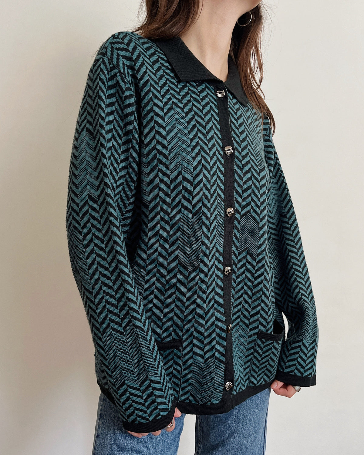 Vintage knit cardigan (M)