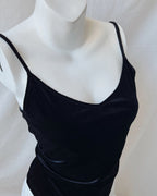 Velvet crop-top (S)