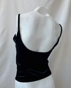 Velvet crop-top (S)