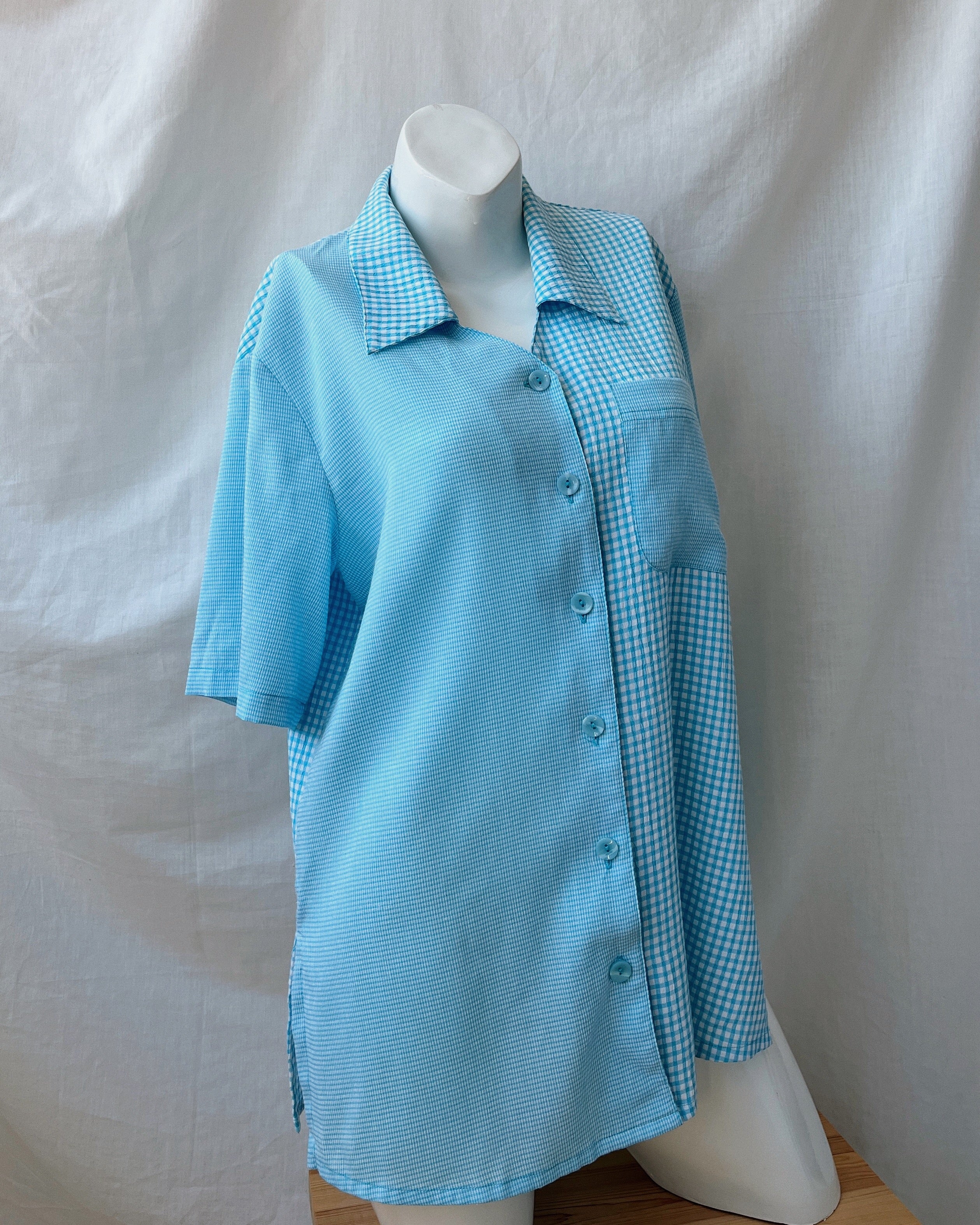 Vintage gingham shirt (XL)