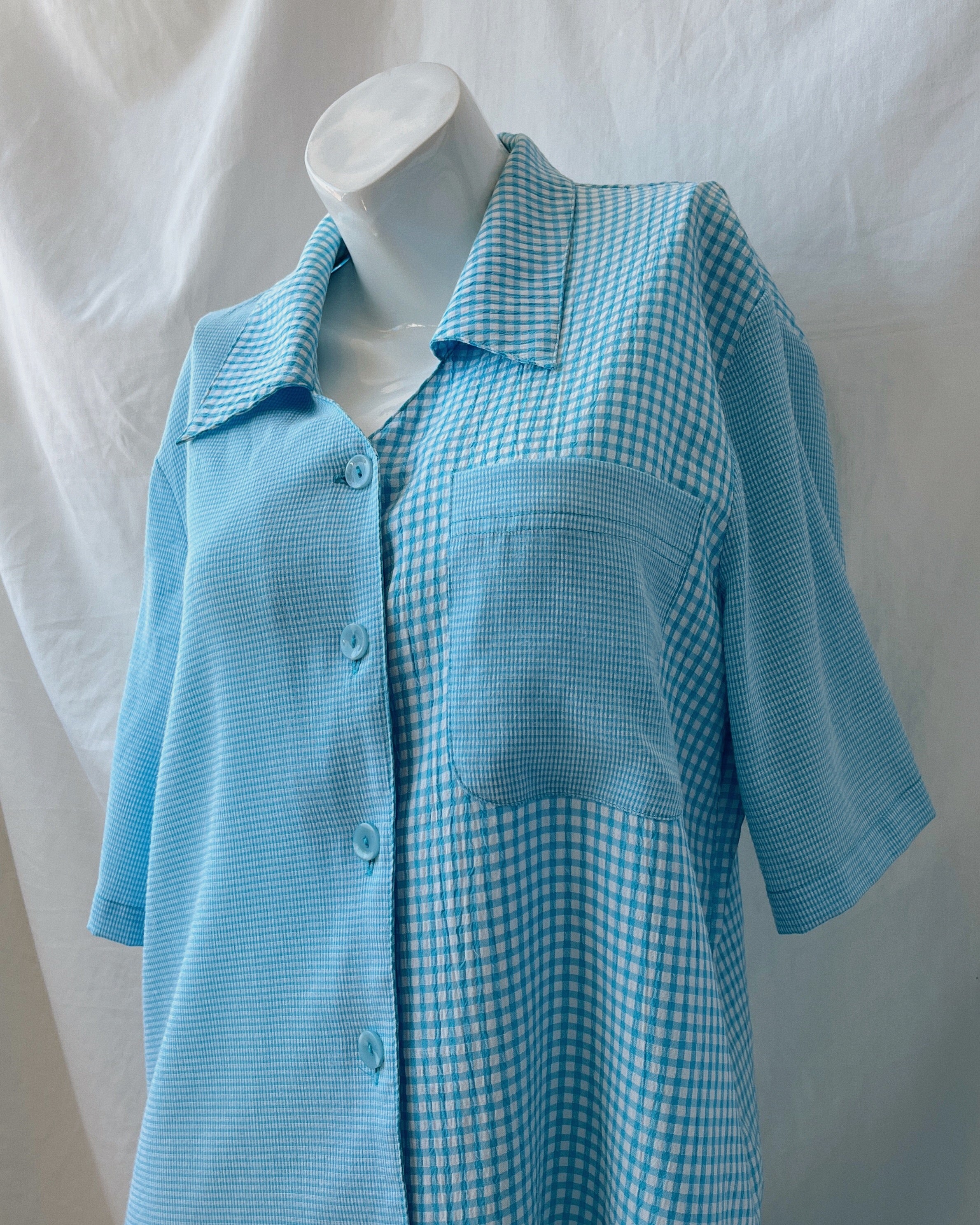 Vintage gingham shirt (XL)